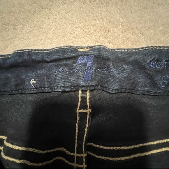 7 For All Mankind Kimmie Skinny Dark Wash Denim Jeans Size 26 - Picture 3 of 10